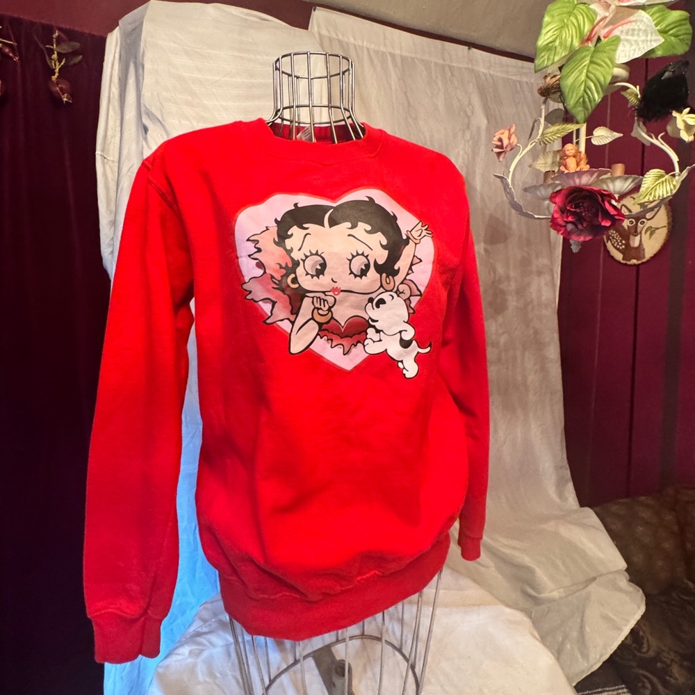 Red Betty Boop Sweater, Medium